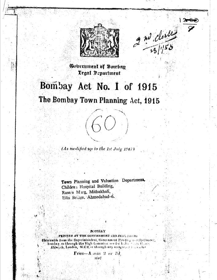 The Bombay Town Planning Act 1915